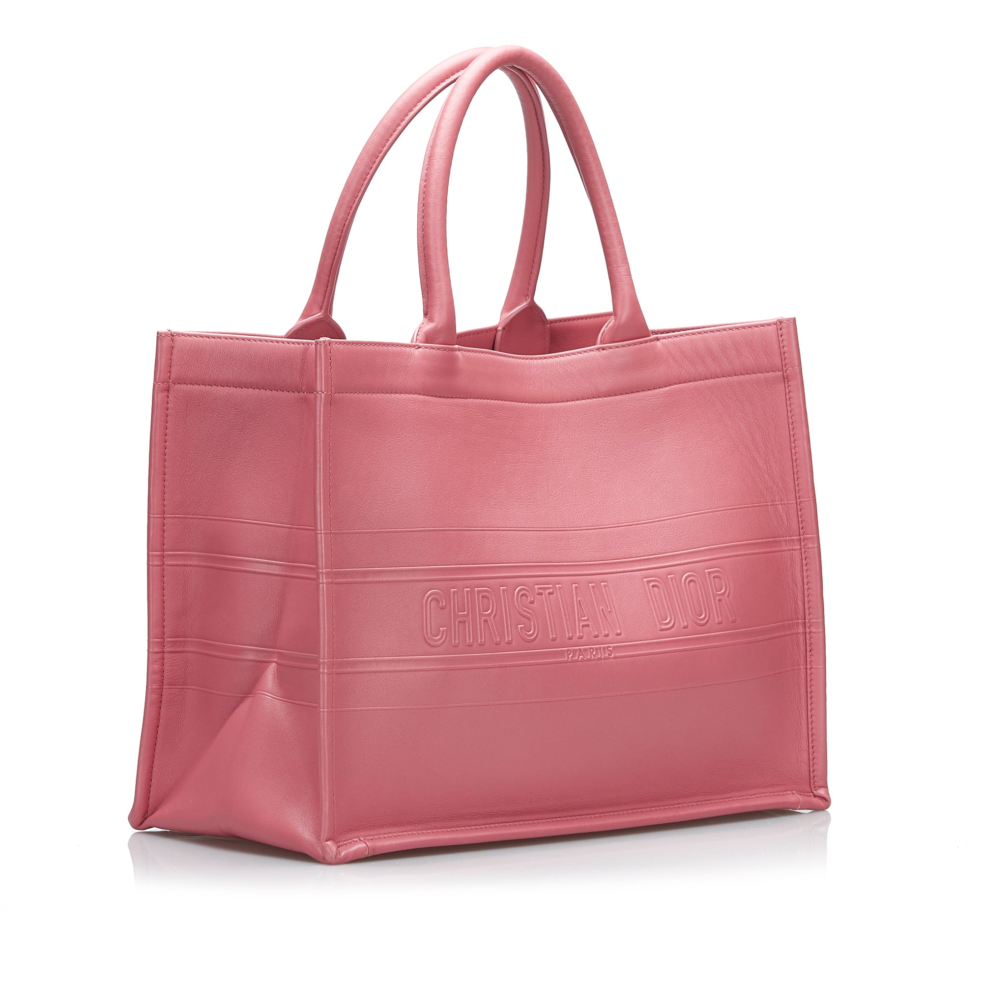 Libro Dior Tote Pelle in rilievo rosa medio