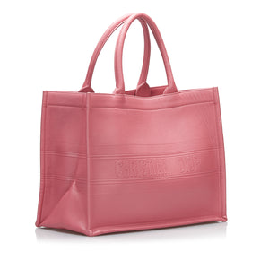 Libro Dior Tote Pelle in rilievo rosa medio