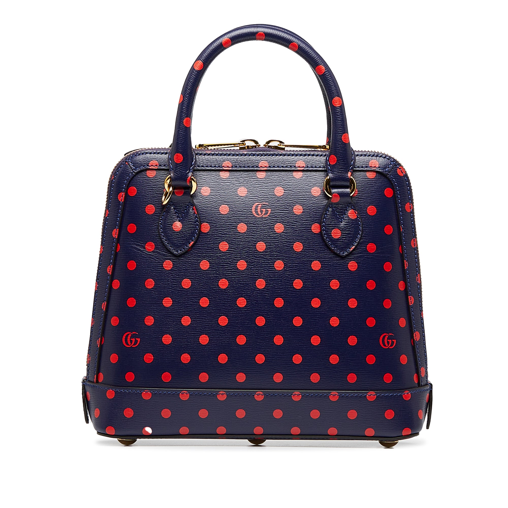 Gucci Horsebit 1955 in pelle a pois blu scuro