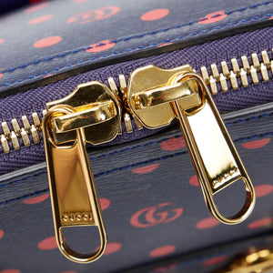 Gucci Horsebit 1955 in pelle a pois blu scuro